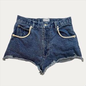 True Blue High Rise Jean Shorts